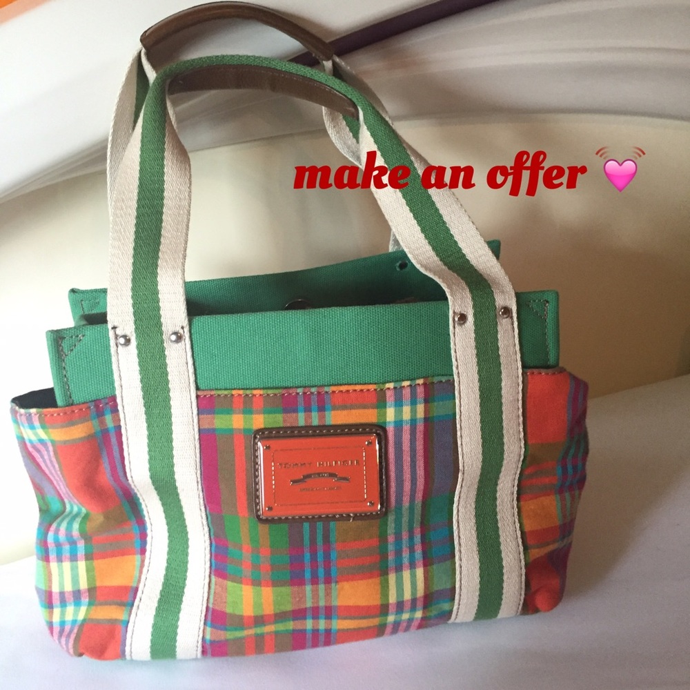 EUC TOMMY HILFIGER Small Plaid Cute Purse